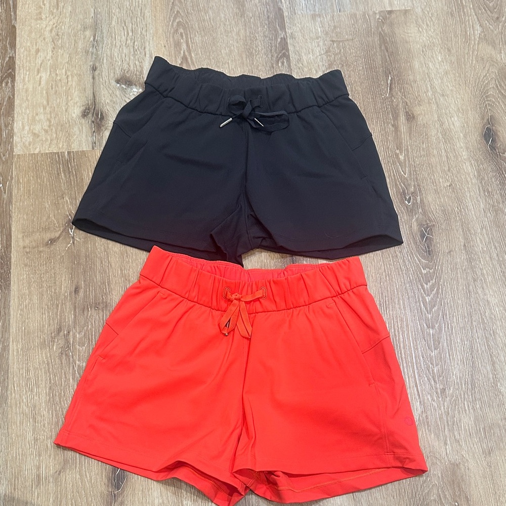 Lululemon (Size 4) Set of Black and Red Shorts 3”